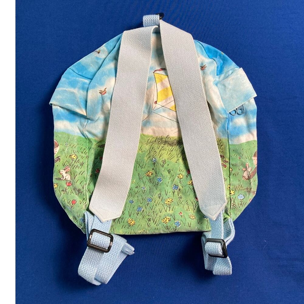 Vintage The Toy Works Curious George Denim Backpack - Picture 2 of 11
